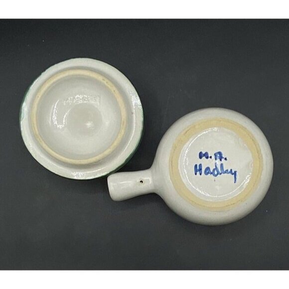 M A Hadley Blueberries Porringer Handled Soup Bowl with Lid - Picture 5 of 10